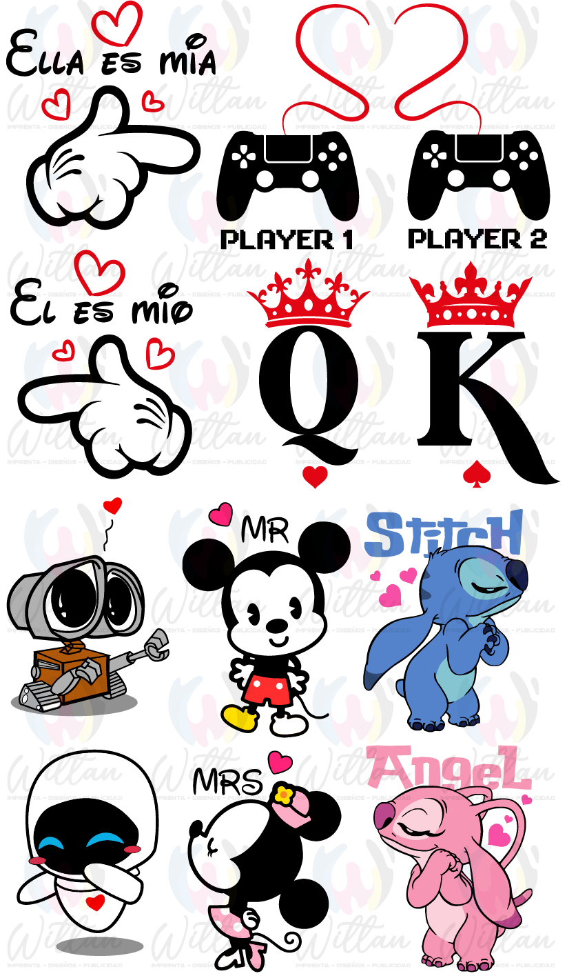 Amor y amistad 04 | Paños DTF TEXTIL Prediseñados