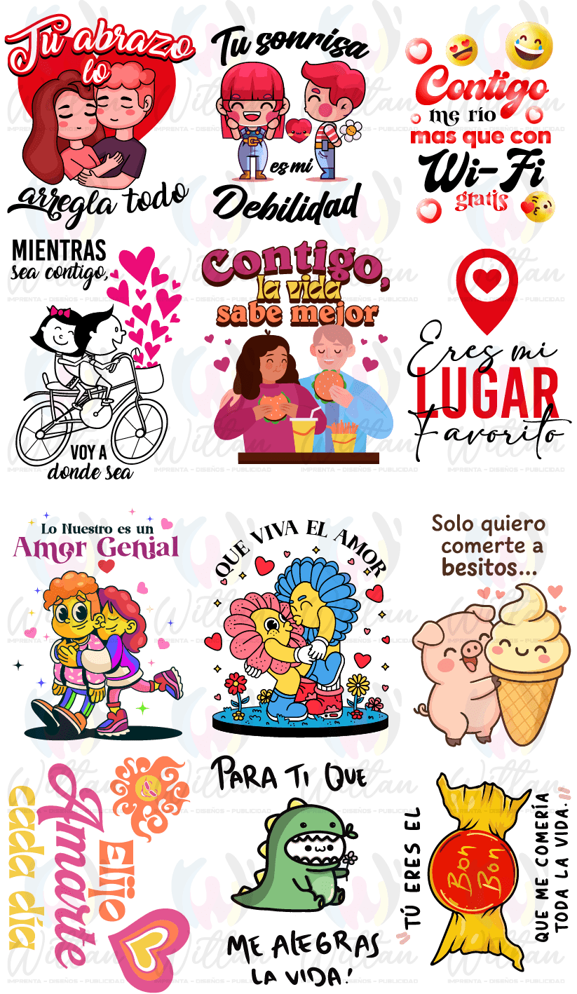 Amor y amistad 05 | Paños DTF TEXTIL Prediseñados