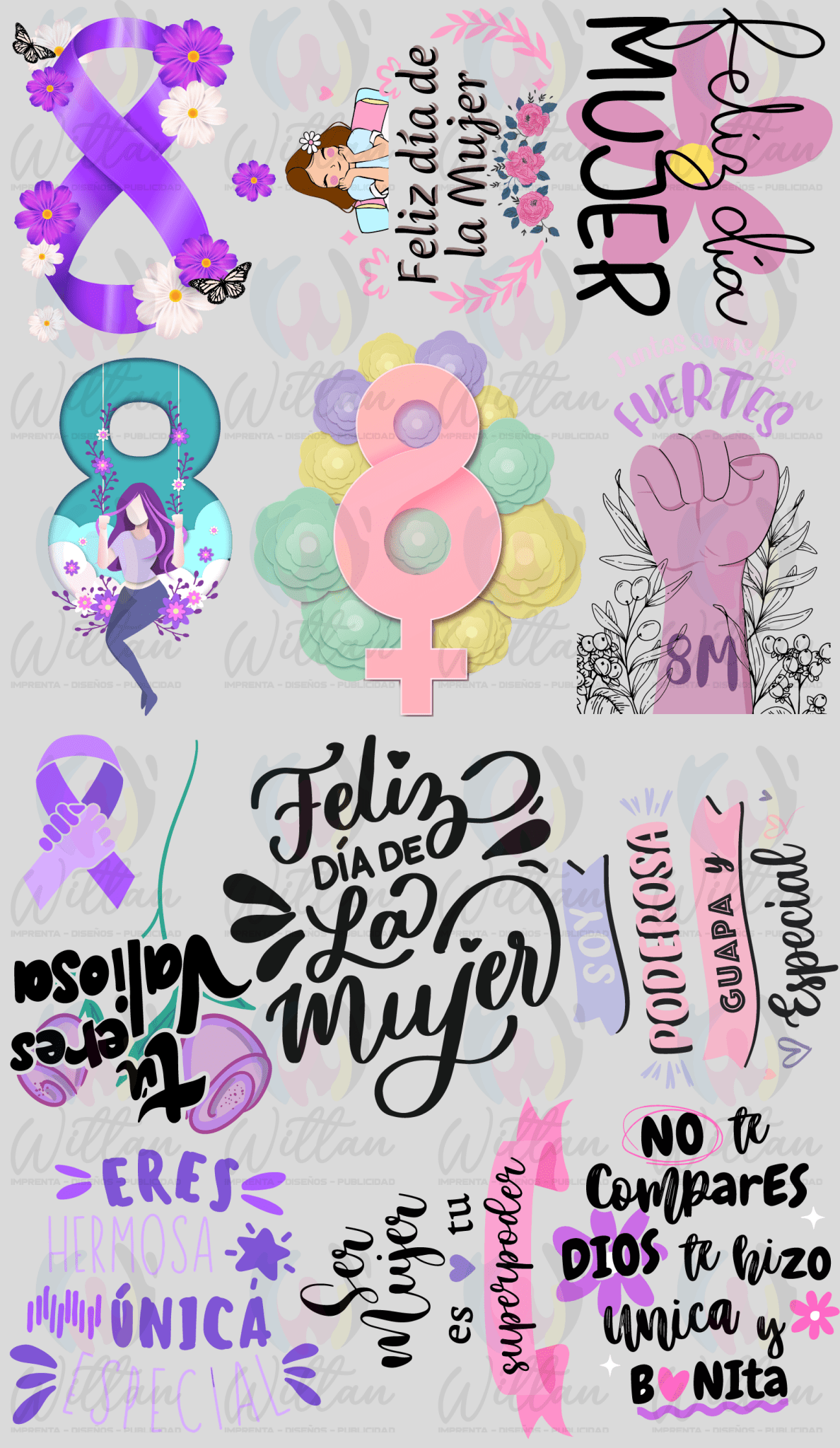 paño dtf textil dia de la mujer