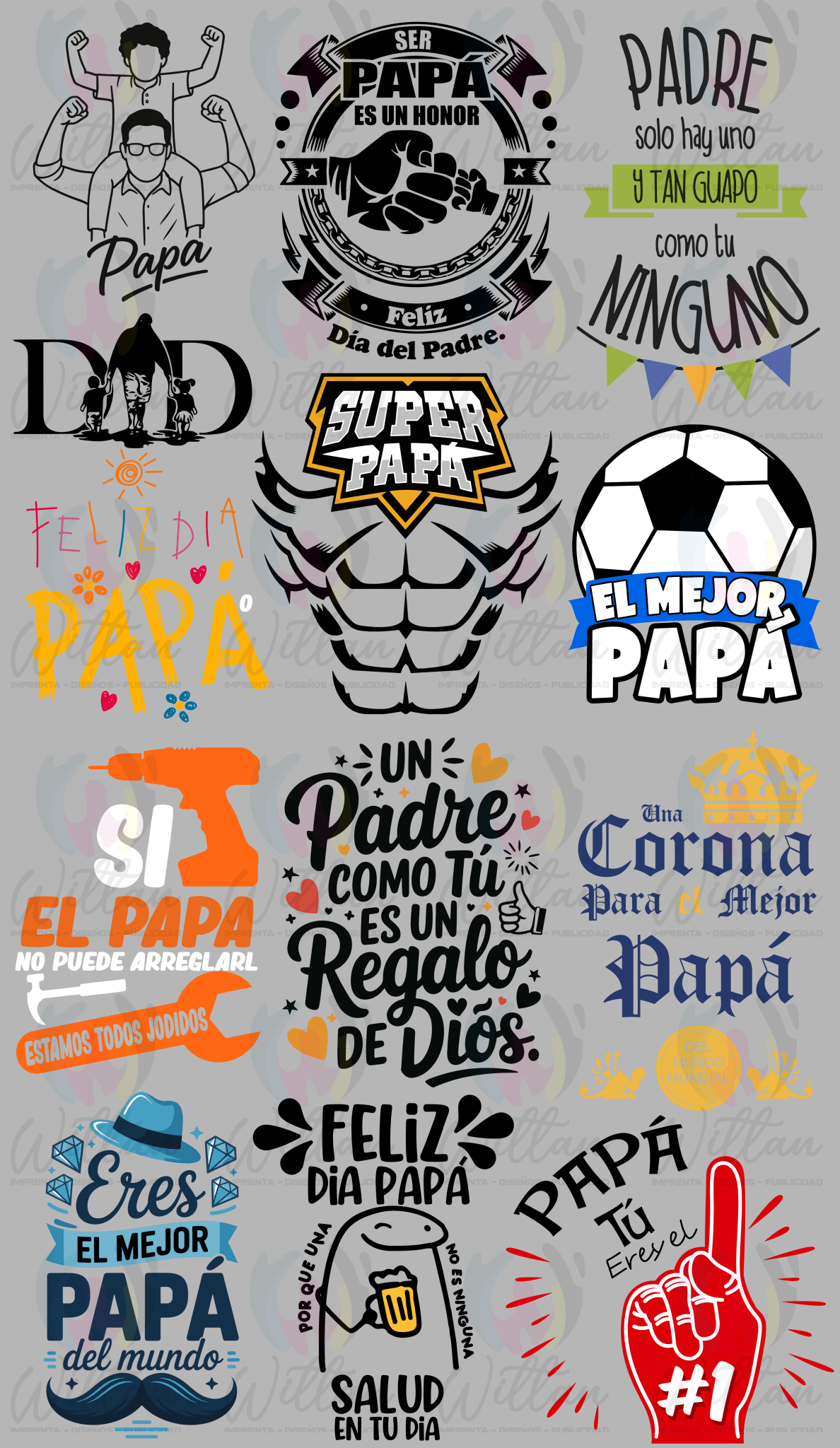dtf dia del padre paño textil prediseñado