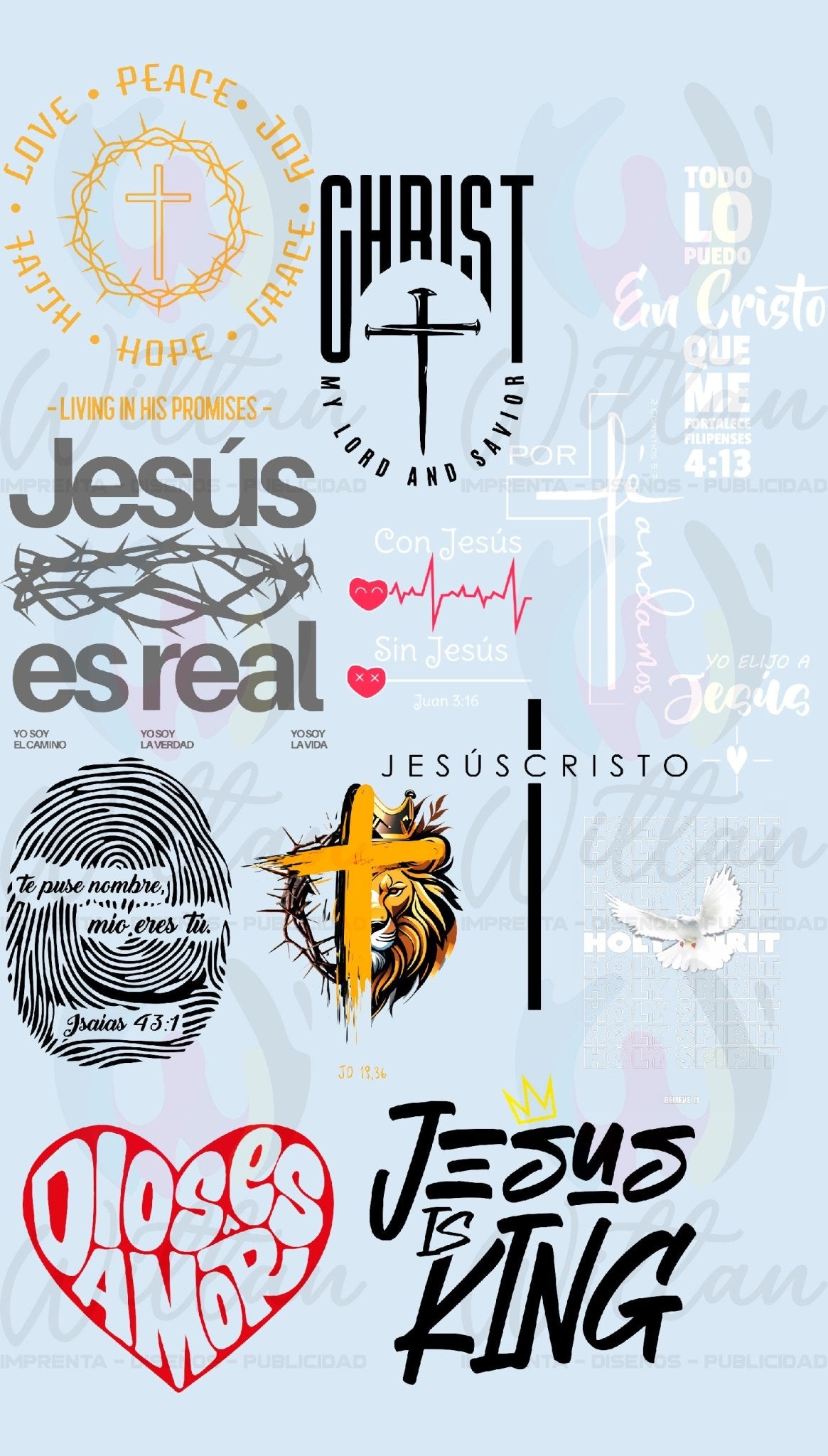 Lienzo DTF Textil Religión 02 - Listo para Estampar Profesionalmente