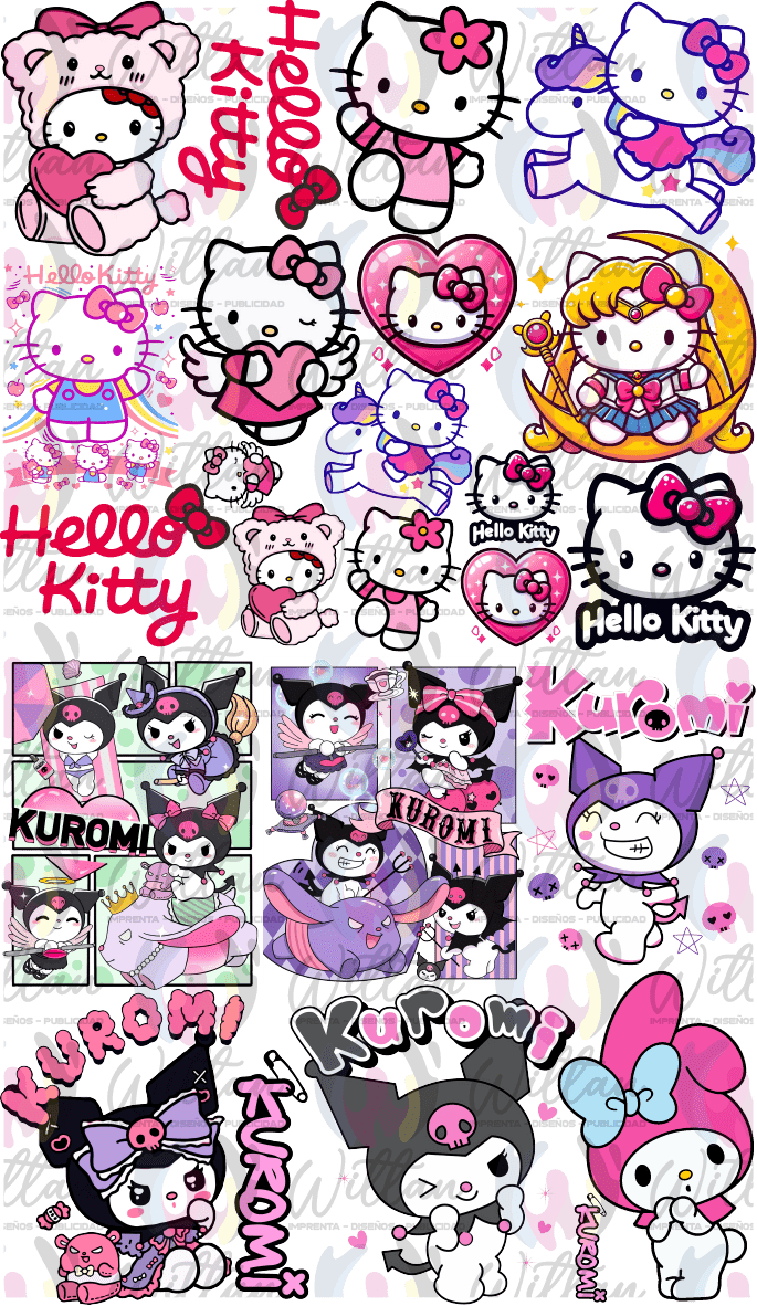 Paños DTF TEXTIL Prediseñados | Variados Personajes & Dibujos 02
