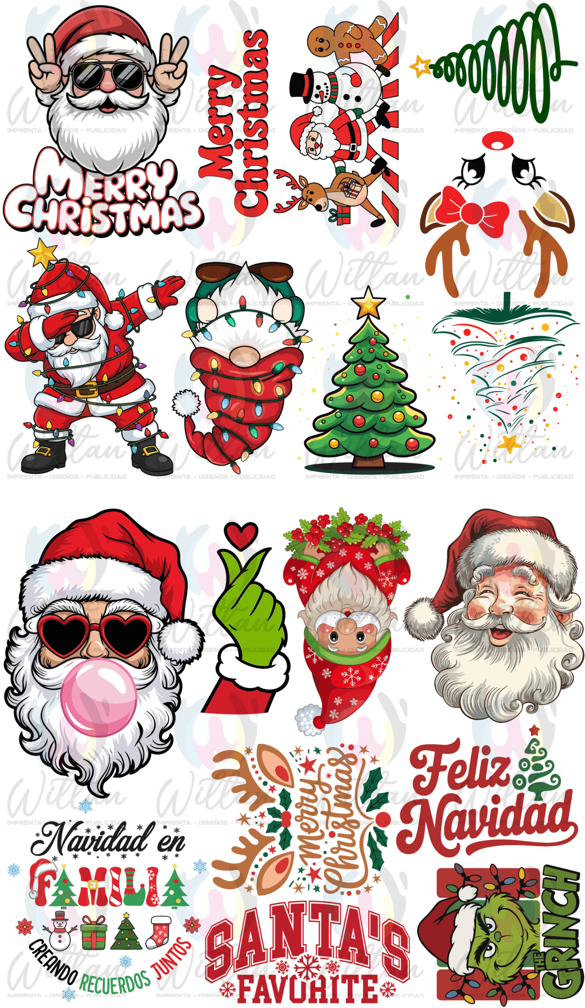 Navidad 12 | Paños DTF TEXTIL Prediseñados