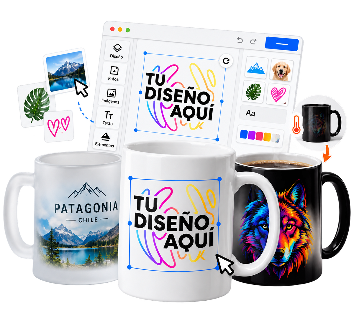 Tazas personalizadas con diseños, logos y fotografías para empresas, regalos, eventos y uso personal