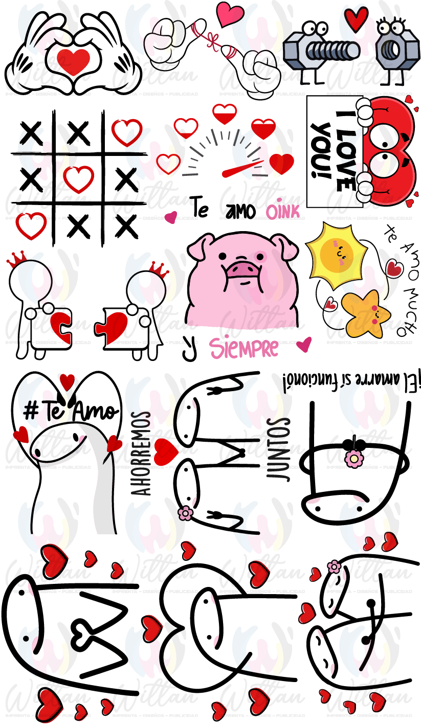 Amor y amistad 02 | Paños DTF TEXTIL Prediseñados