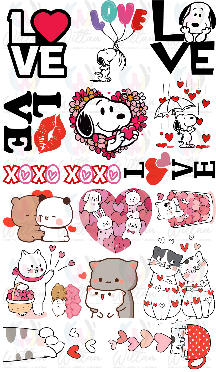 Amor y amistad 03 | Paños DTF TEXTIL Prediseñados