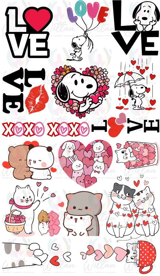 Amor y amistad 03 | Paños DTF TEXTIL Prediseñados