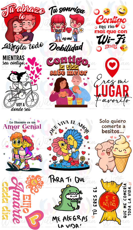 Amor y amistad 05 | Paños DTF TEXTIL Prediseñados