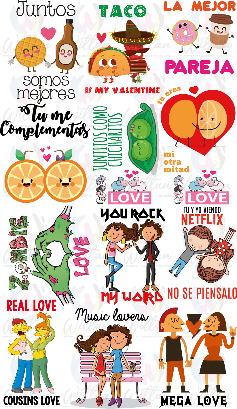 Amor y amistad 06 | Paños DTF TEXTIL Prediseñados