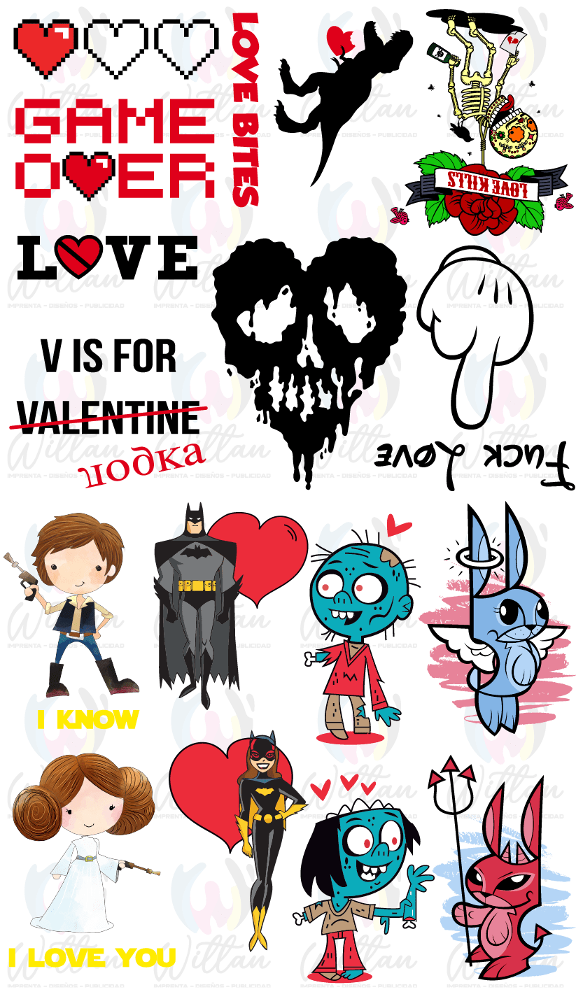 Amor y amistad 07 | Paños DTF TEXTIL Prediseñados