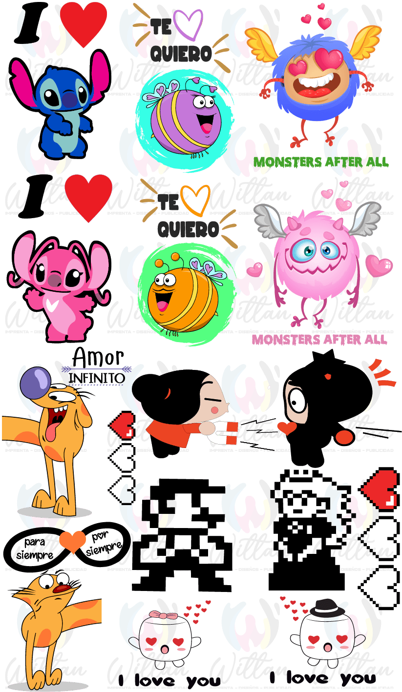 Amor y amistad 08 | Paños DTF TEXTIL Prediseñados