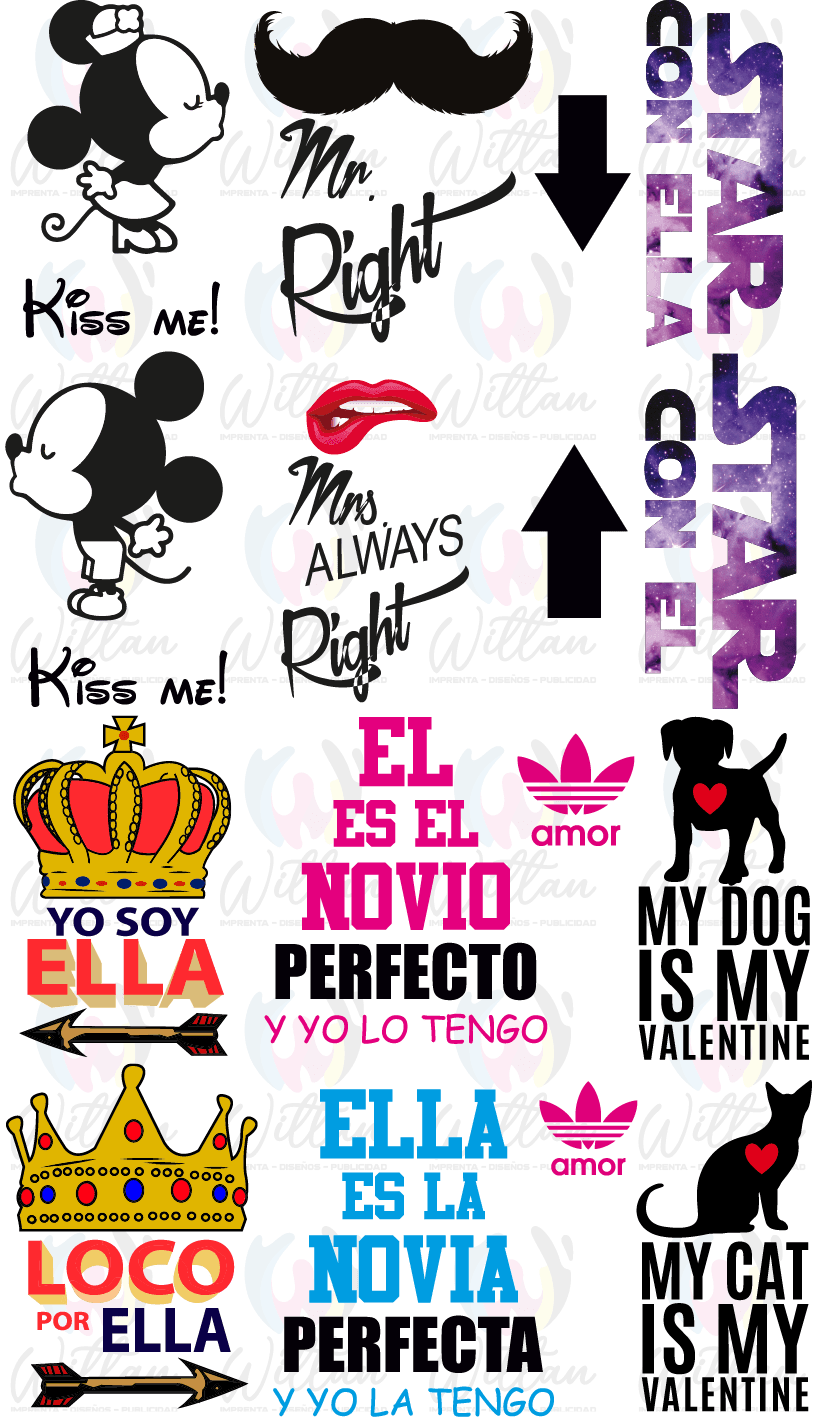 Amor y amistad 09 | Paños DTF TEXTIL Prediseñados