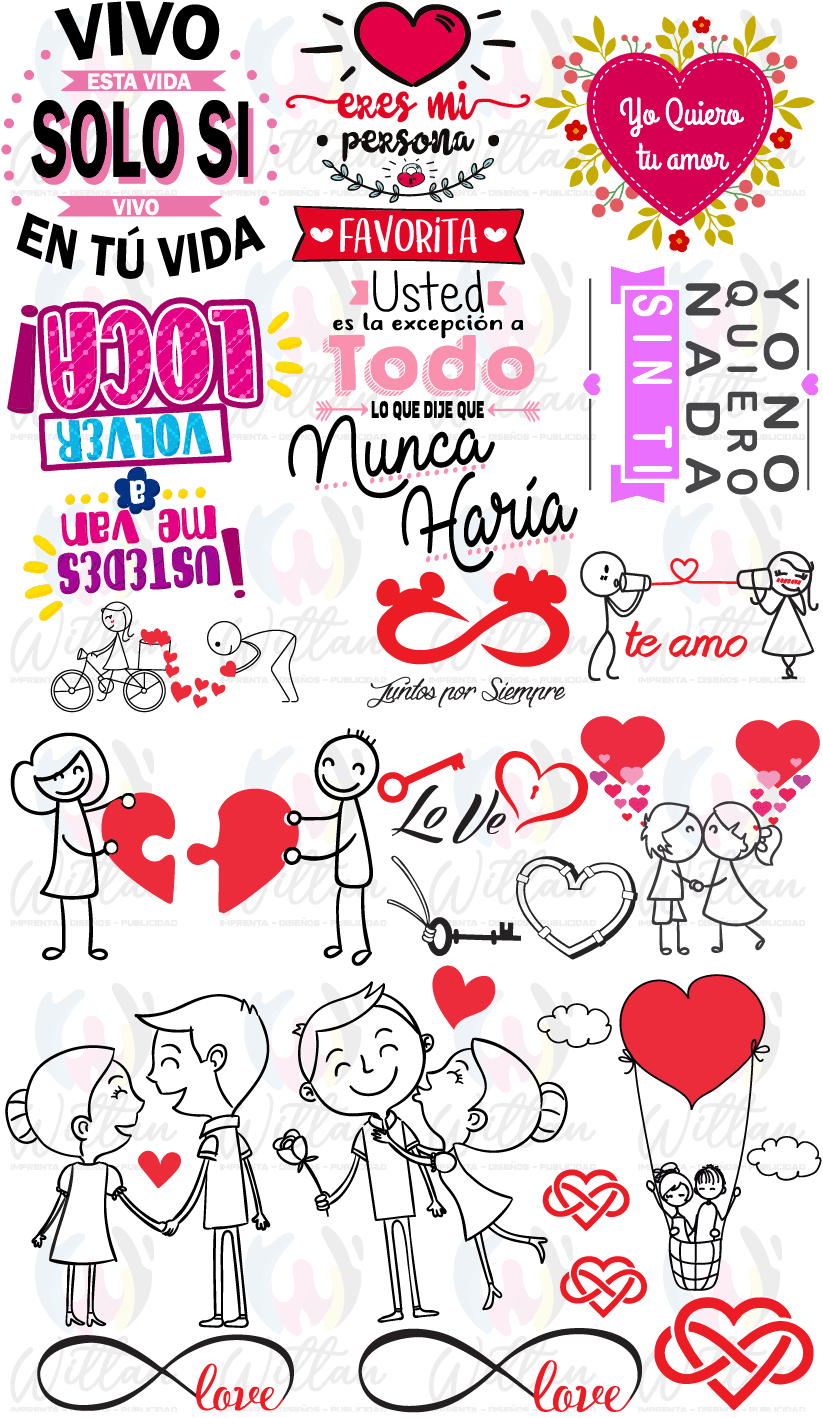 Amor y amistad 10 | Paños DTF TEXTIL Prediseñados