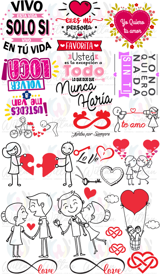 Amor y amistad 10 | Paños DTF TEXTIL Prediseñados