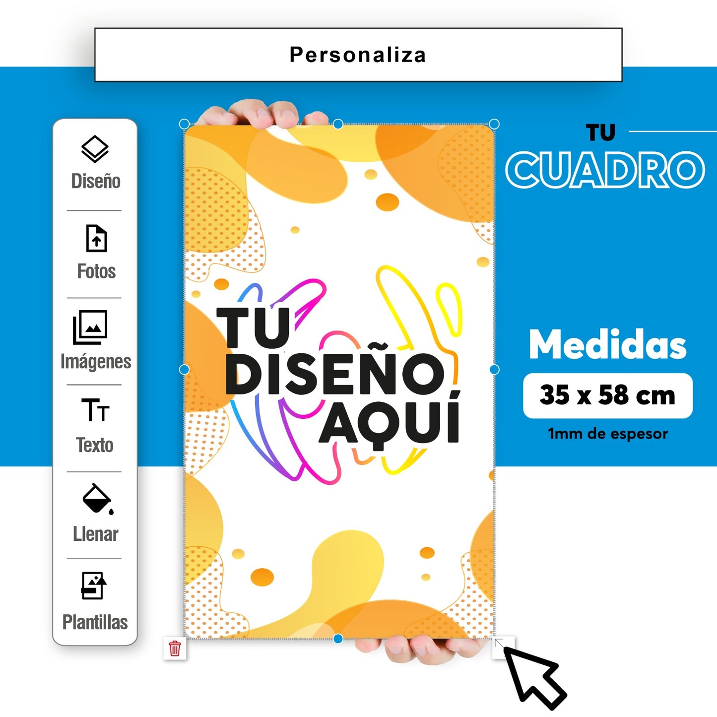 Cuadro de Aluminio Personalizado 35x58 cm| Impresión Sublimada Premium