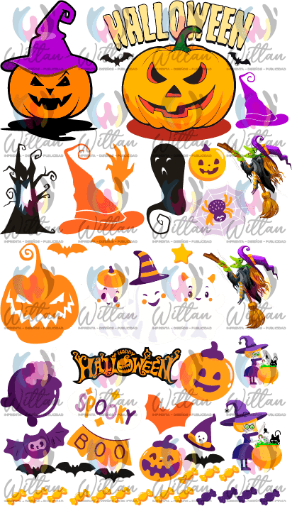 Paños DTF TEXTIL Prediseñados | Halloween 01