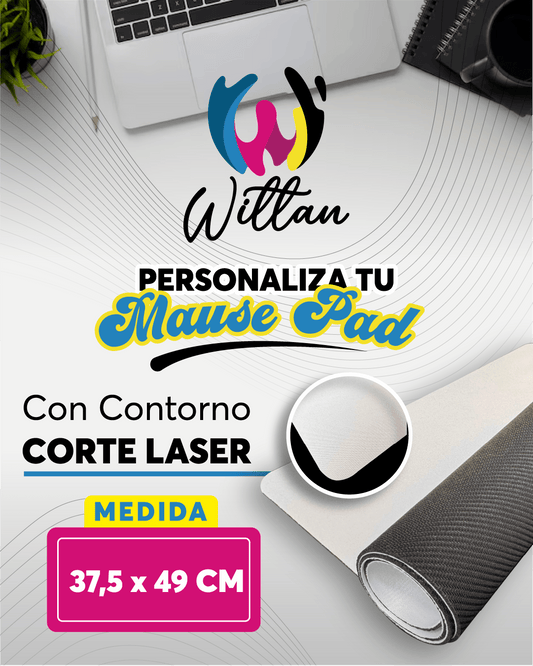 Mouse Pad Personalizado 37,5x49 cm – Corte Láser Premium