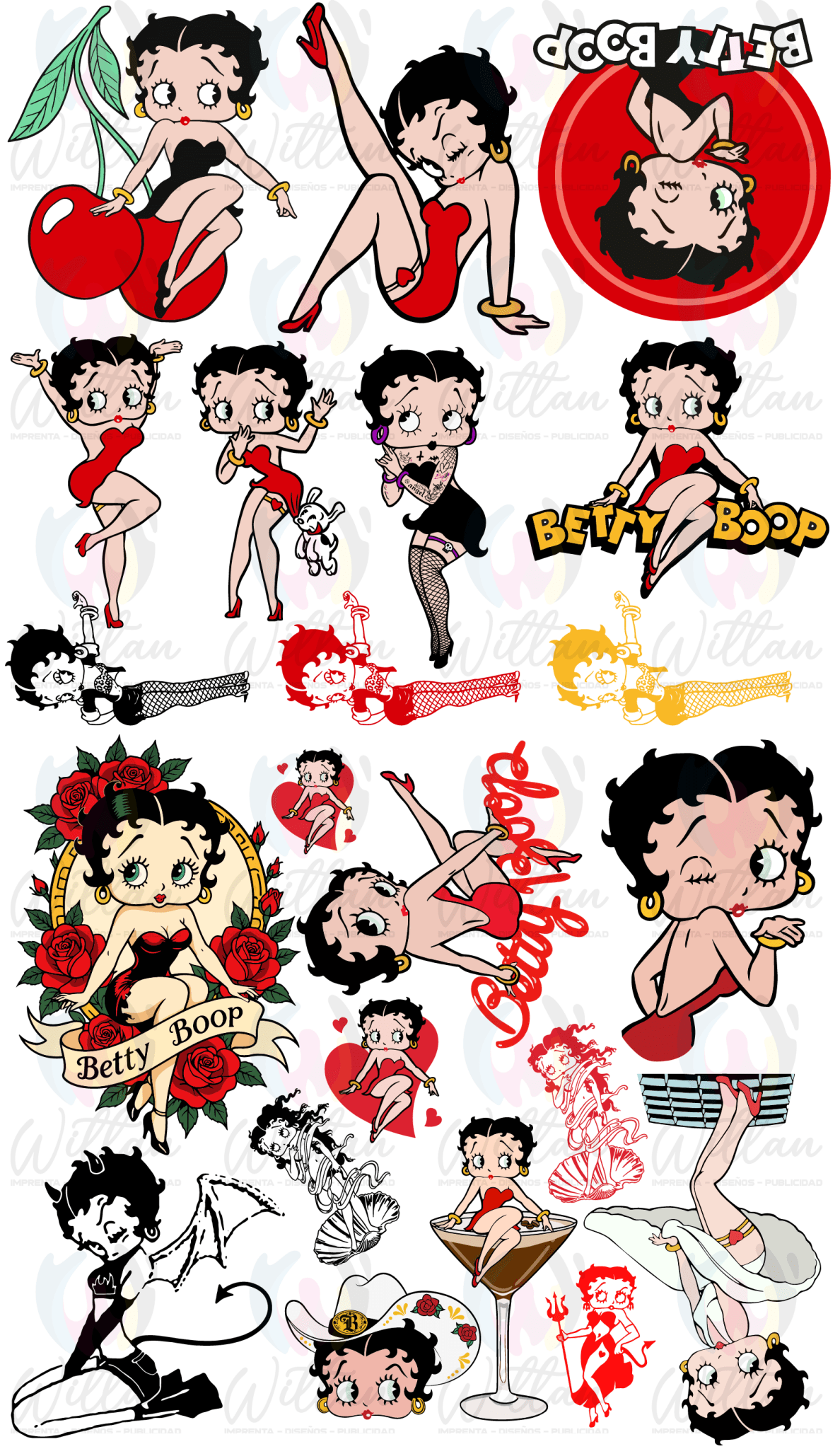 Caricaturas 01 | Paños DTF TEXTIL Prediseñados