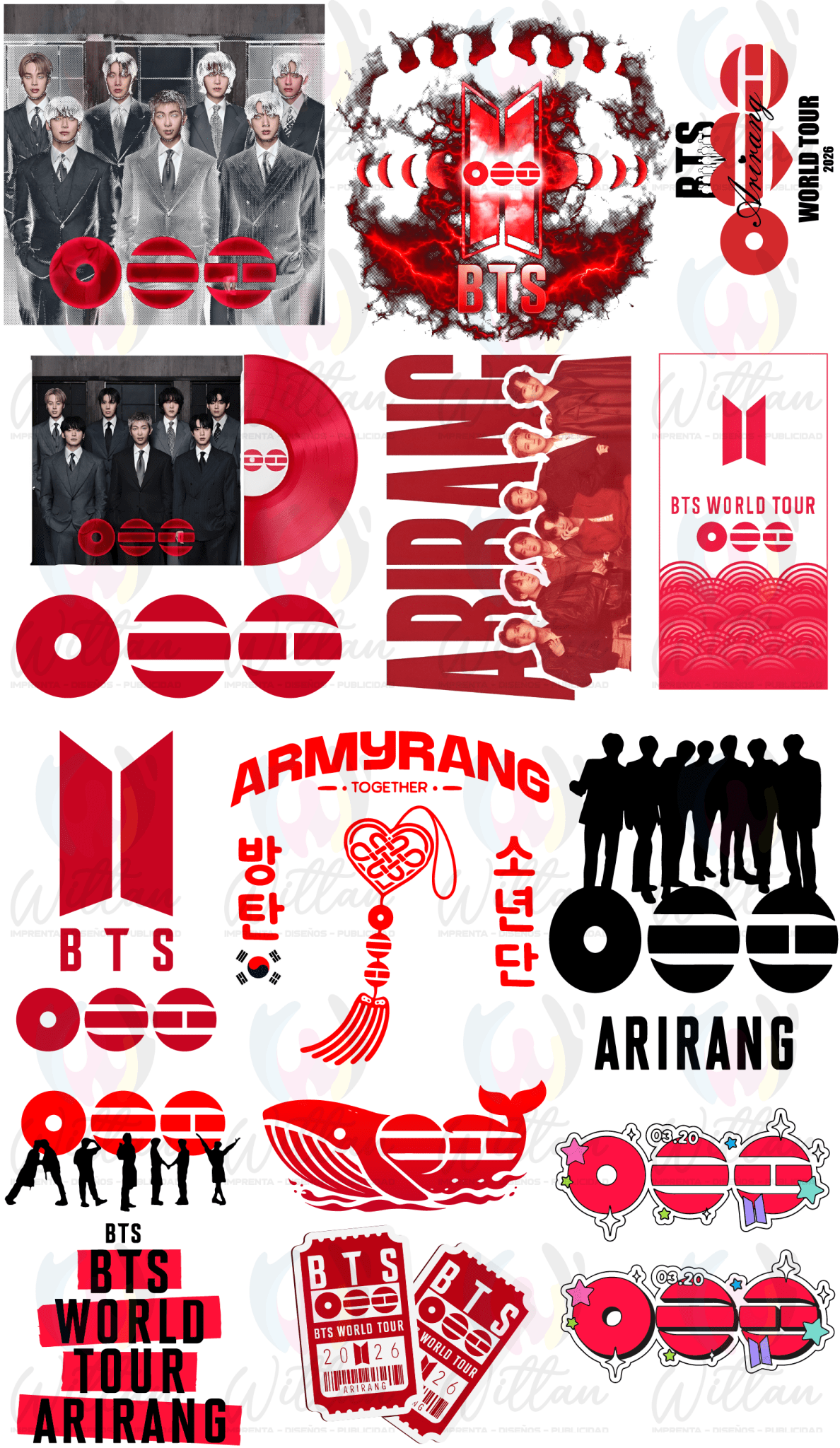 K-pop 04 | Paños DTF TEXTIL Prediseñados