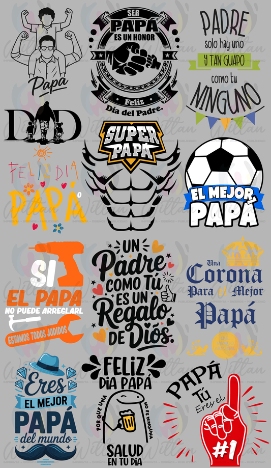 Día del Padre  02 | Paños DTF TEXTIL Prediseñados