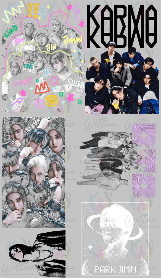 K-pop 03 | Paños DTF TEXTIL Prediseñados (Copy)