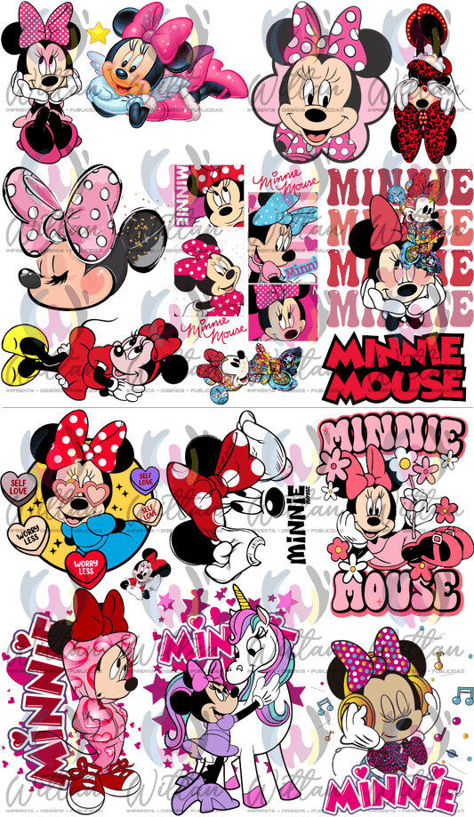 Paños DTF TEXTIL Prediseñados | Minnie 01 - wittan
