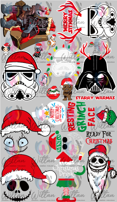 Paños DTF TEXTIL Prediseñados | Navidad 08