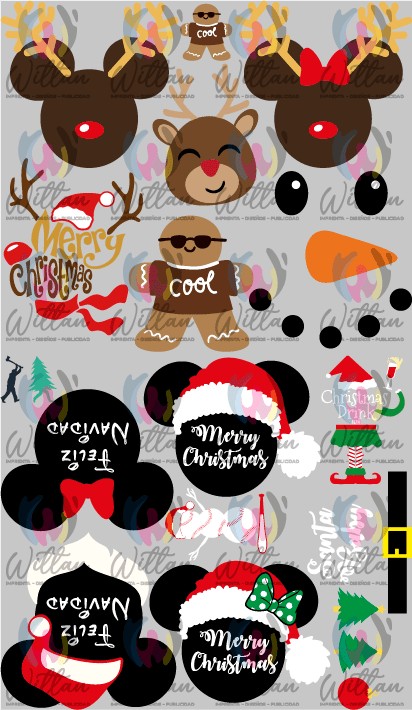 Paños DTF TEXTIL Prediseñados | Navidad 09