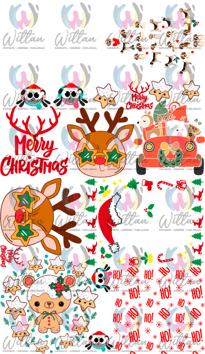 Paños DTF TEXTIL Prediseñados | Navidad 01