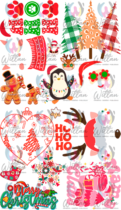 Paños DTF TEXTIL Prediseñados | Navidad 04