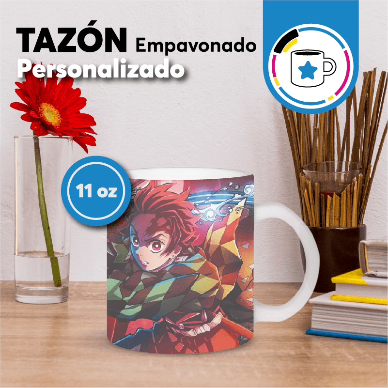 Tazon Empavonado Personalizado 11oz | Diseño o Logo