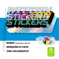 Sticker holográfico UV full color mas barniz