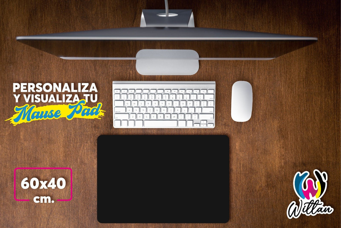 Mouse Pad Personalizado 60x40 cm – Bordes Bordados Premium