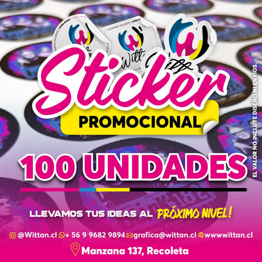 Sticker Promocional 100unidades