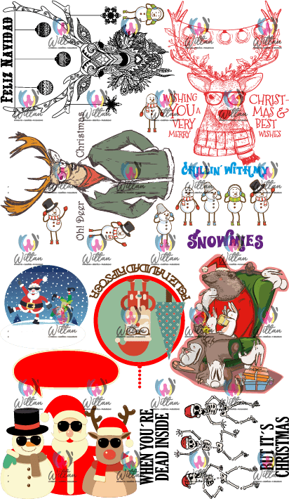 Paños DTF TEXTIL Prediseñados | Navidad 10