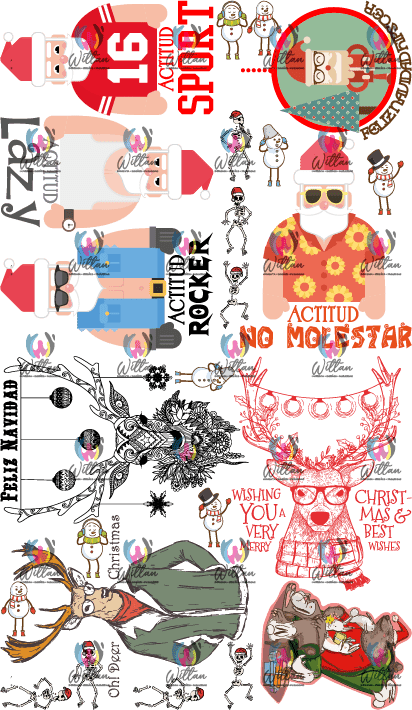Paños DTF TEXTIL Prediseñados | Navidad 11