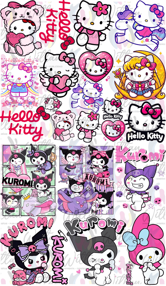Paños DTF TEXTIL Prediseñados | Variados Personajes & Dibujos 02