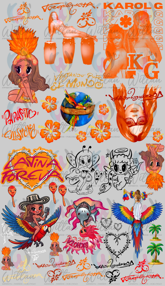 Variados Personajes & Dibujos 04 | Paños DTF TEXTIL Prediseñados