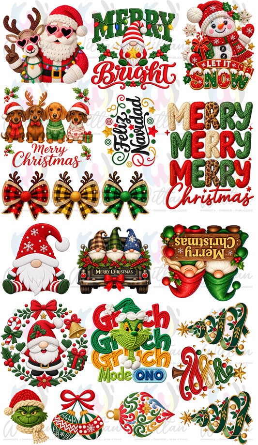 Navidad 13 | Paños DTF TEXTIL Prediseñados