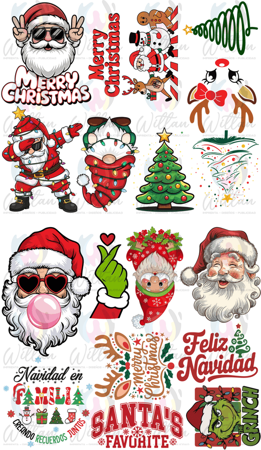 Navidad 12 | Paños DTF TEXTIL Prediseñados