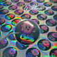 Sticker holográfico UV full color mas barniz