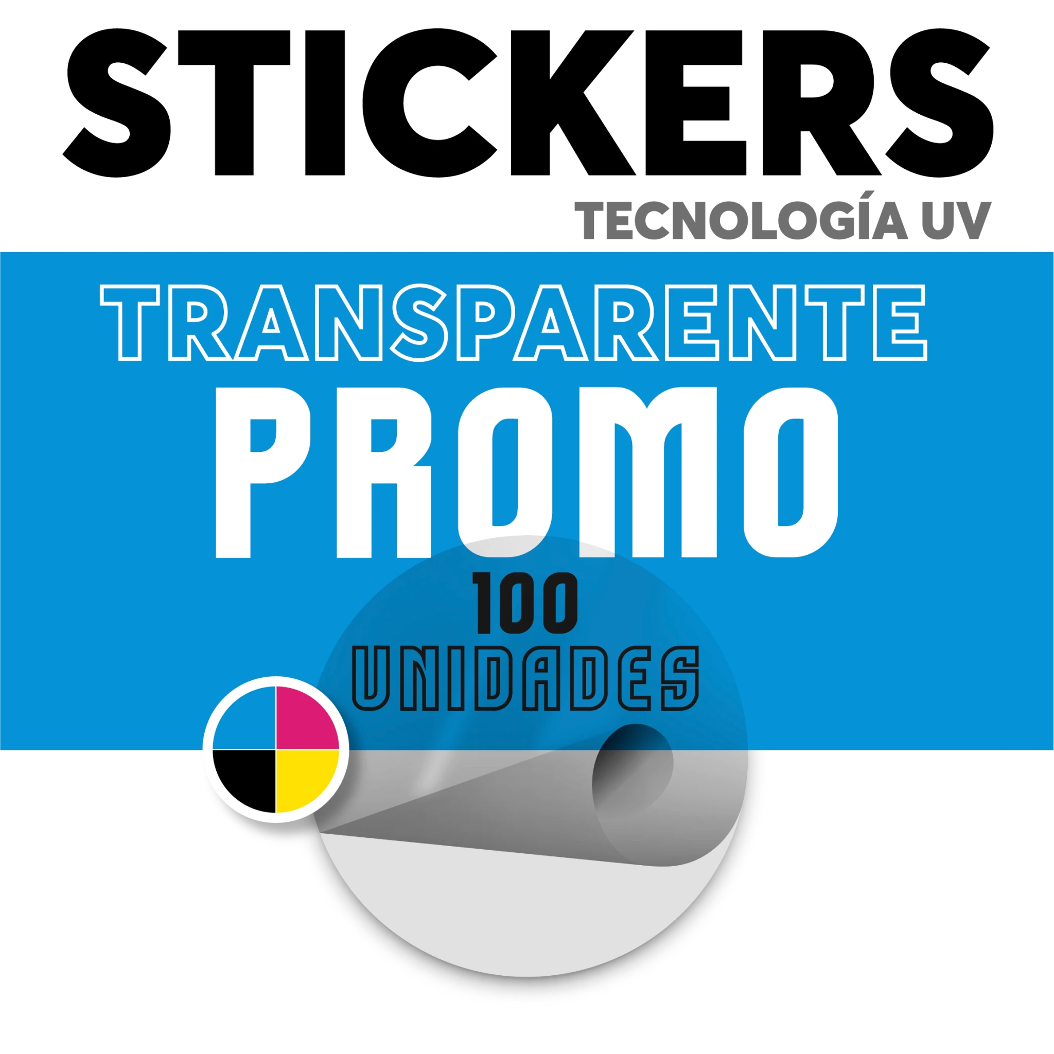 Sticker Transparente UV 100 Unidades | Personalizados – wittan