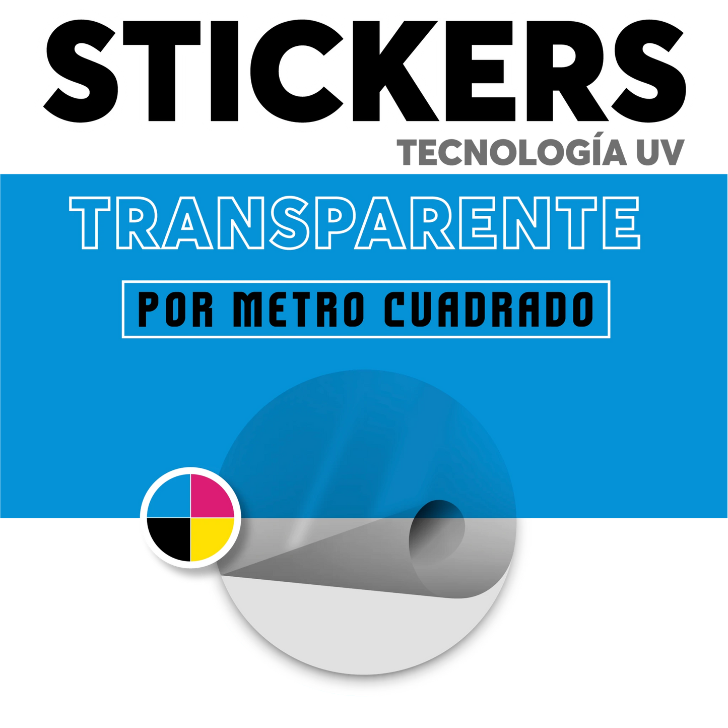 Sticker transparente por metro vinilo adhesivo