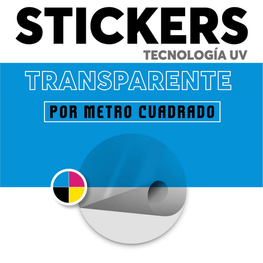 Sticker transparente por metro vinilo adhesivo