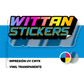 Sticker transparente UV 100 unidades vinilo adhesivo