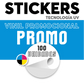 sticker adhesivo UV promocional 100 unidades personalizados Sticker Adhesivo Troquelados