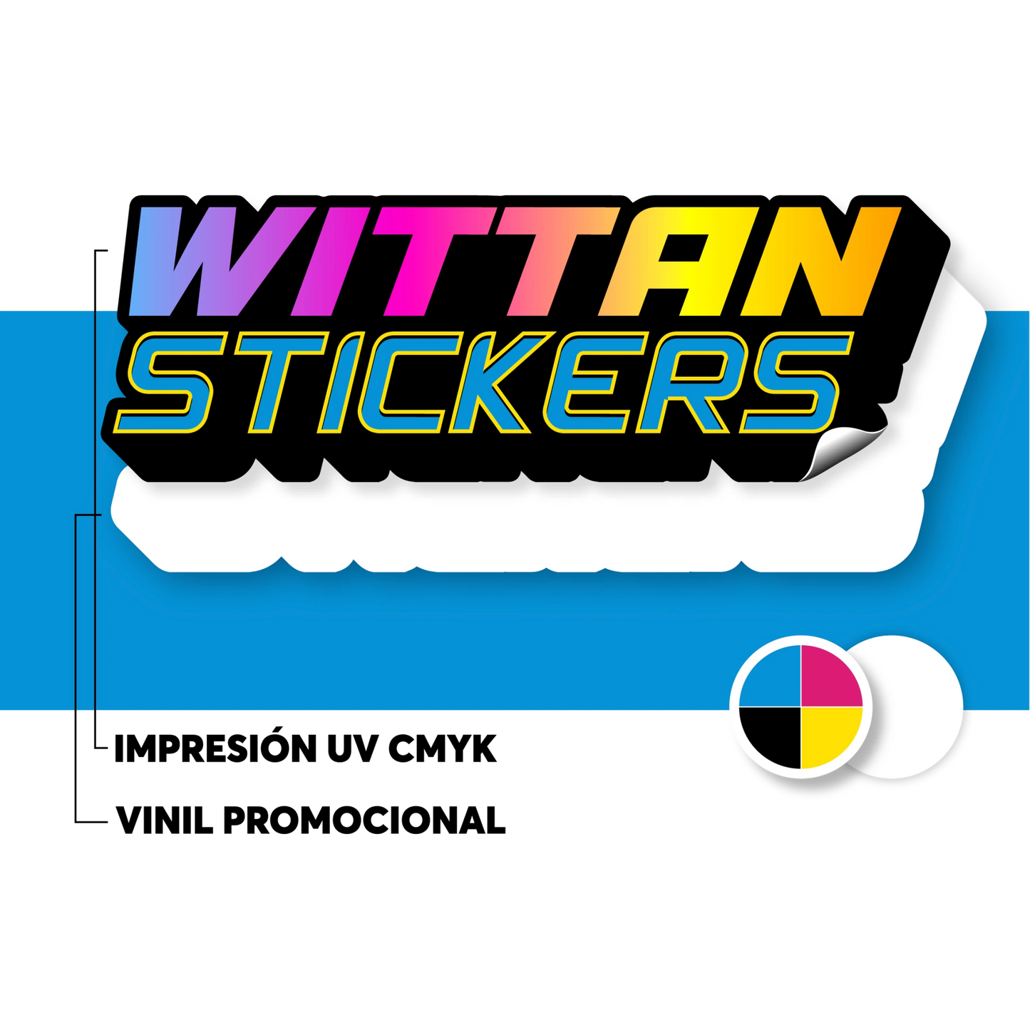 sticker adhesivo UV promocional 100 unidades personalizados Sticker Adhesivo Troquelados